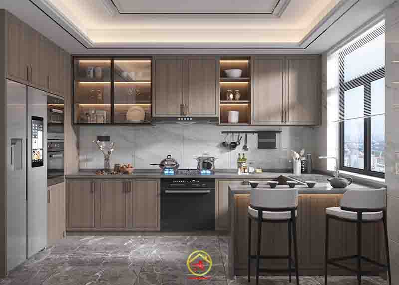 TỦ BẾP MDF AN CƯỜNG 43